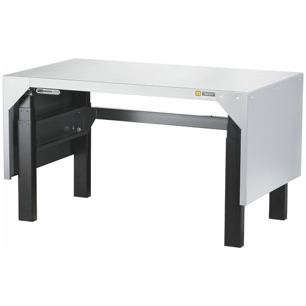 ESD workstation with electric height adjustment Max. load capacity 250 kg, ESD worktop 1250/S
