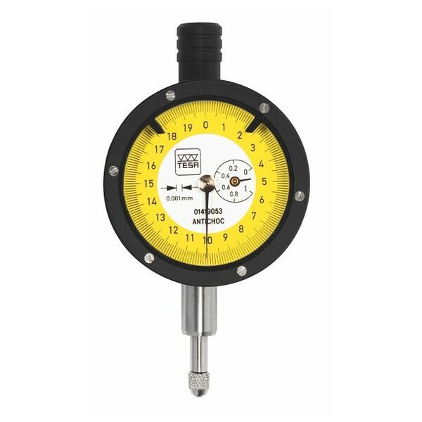 Precision dial indicator, shock-resistant  1/44,5 mm