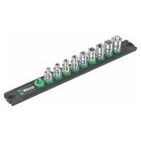 Magnetic socket rail A Imperial 1 Zyklop socket set, 1/4″ drive, imperial, 9 pieces
