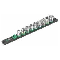 Magnetic socket rail B 4 Zyklop socket set, 3/8″ drive, 9 pieces