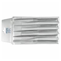 PFERD TOOLS Precision handy file set 5-piece in plastic pouch 215 mm Swiss cut 1, medium