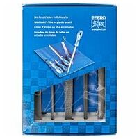 machinist's file/rasp set 5-piece in plastic pouch 200mm for coarse stock removal