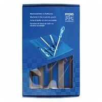 Machinist's file set WRU 5-piece in plastic pouch 200 mm cut 2 general for roughing and finishing