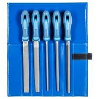 machinist's file set WR 5-piece in plastic pouch 200mm cut 3 for precision processing and finishing