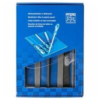 machinist's file set WRU 5-piece in plastic pouch 200mm cut 3 for precision processing and finishing