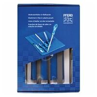 Machinist's file set WRU 5-piece in plastic pouch 250 mm cut 2 general for roughing and finishing