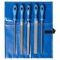 machinist's file set WR 5-piece in plastic pouch 250mm cut 3 for precision processing and finishing