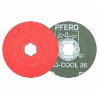 COMBICLICK ceramic oxide grain fibre disc dia. 100mm CO-COOL36 for stainless steel