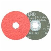 COMBICLICK fiberschijf met keramische korrel Ø 100 mm CO-COOL80 voor edelstaal