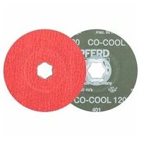 Disco de lija COMBICLICK, grano cerámico, Ø 115 mm CO-COOL120 para acero inoxidable