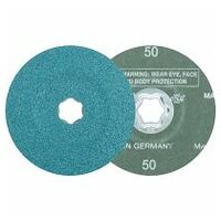COMBICLICK disk iz cirkonovih vlaken Ø 115 mm Z50 za odstranjevanje velike količine materiala na jeklu