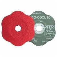 COMBICLICK ceramic oxide grain fibre disc dia. 125 mm CO-COOL80 CONTOUR for contours