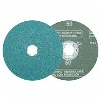 COMBICLICK Disk iz cirkonovih vlaken Ø 125 mm Z50 za odstranjevanje velike količine materiala na jeklu