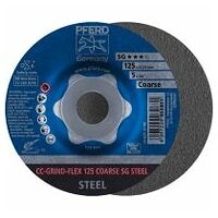 Disque abrasif CC-GRINDFLEX 125x22,23 mm, gamme performance COARSE SG STEEL pour acier