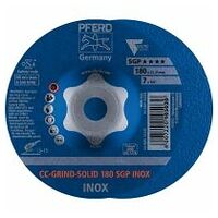 CC-GRIND SOLID grinding disc 180x22.23 mm COARSE Special Line SGP INOX for stainless steel