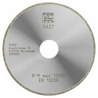 Disco de corte de diamante D1A1R 115x2,0x22,23 mm D427 (basto), recubrimiento continuo para PRFV/PRFC