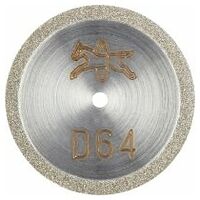 Disco da taglio diamantato D1A1R 22x0,5x1,7 mm D64 (fine) per vetro/ceramica/metallo duro