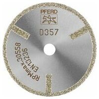 Disque à tronçonner diamant D1A1R 50x2,0x6,0 mm D357 (grossière), avec étrier de garde pour PRFV/PRFC
