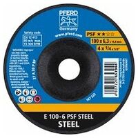 Grinding wheel E 100x6.3x16 mm Universal Line PSF STEEL for steel