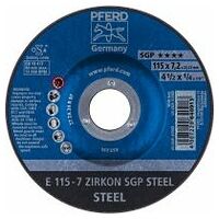Grinding wheel E 115x7.2x22.23 mm ZIRKON Special Line SGP STEEL for steel