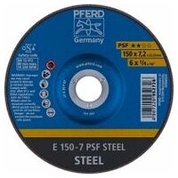 Disco de desbaste E 150x7,2x22,23 mm línea universal PSF STEEL para acero