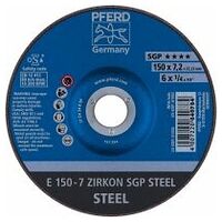 Grinding wheel E 150x7.2x22.23 mm ZIRKON Special Line SGP STEEL for steel