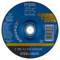 Grinding wheel E 180x4.1x22.23 mm Universal Line PSF STEELOX for steel/stainless steel