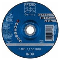 Grinding wheel E 180x4.1x22.23 mm Performance Line SG INOX for stainless steel