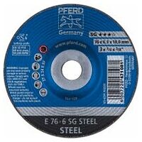 grinding wheel E 76x6.3x10mm Performance Line SG STEEL for steel