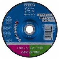 Disco de desbaste E 180x7,2x22,23 mm línea alto rendimiento SG CAST+STONE para fundición/piedra