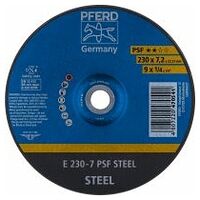 Disco de desbaste E 230x7,2x22,23 mm línea universal PSF STEEL para acero