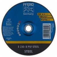 Disco de desbaste E 230x8,3x22,23 mm línea universal PSF STEEL para acero