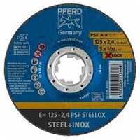 Cut-off wheel EH 125x2.4 mm X-LOCK depressed centre Universal Line PSF STEELOX for steel/stainless steel