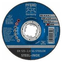 Cut-off wheel EH 125x2.4 mm X-LOCK depressed centre Performance Line SG STEELOX for steel/stainless steel