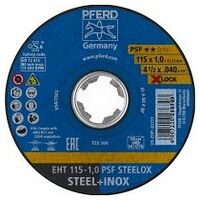 cut-off wheel EHT 115x1.0mm X-LOCK flat Universal Line PSF STEELOX for steel/stainless steel