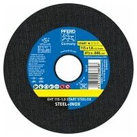 Disc de tăiere EHT 115x1,0x22,23 mm linie de pornire dreaptă START STEELOX pentru oțel/inox (10)