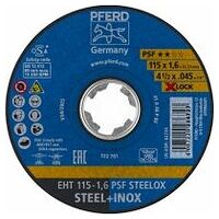 Doorslijpschijf EHT 115x1,6 mm X-LOCK recht universele lijn PSF STEELOX voor staal/edelstaal