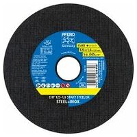 Disc de debitat PFERD EHT 125x1,6x22,23 mm linie de pornire dreaptă START STEELOX pentru oțel/inox (25)