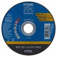 Disco de corte EHT 125x2,4x22,23 mm recto línea universal PSF STEEL para acero