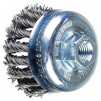 Cup brush knotted TBG dia. 65 mm M14 steel wire dia. 0.80 mm angle grinders