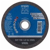 Cut-off wheel EHT 150x3.0x22.23 mm flat Performance Line SG STEEL for steel