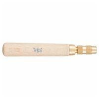 Portalimas de aguja tipo NFH 212 mango de fijación rápida de madera de 92 mm para limas de aguja Ø 3-4,5 mm (10)