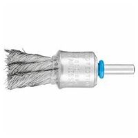 End brush with plastic protection knotted PBG dia. 19 mm shank dia. 6 mm stainless steel wire dia. 0.25