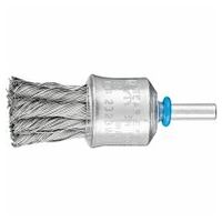 End brush with plastic protection knotted PBG dia. 23 mm shank dia. 6 mm stainless steel wire dia. 0.35
