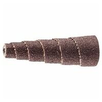 Rotoli abrasivi conici POLIROLL PRK 12x35 mm, foro Ø 3 mm, corindone A150