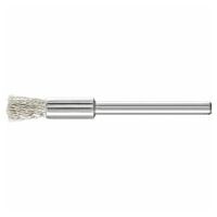 Miniature end brush PBU dia. 5 mm shank dia. 3 mm stainless steel wire dia. 0.10