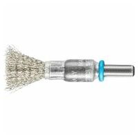 End brush crimped PBU dia. 10 mm shank dia. 6 mm stainless steel wire dia. 0.15