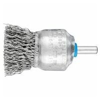 End brush crimped PBU dia. 30 mm shank dia. 6 mm stainless steel wire dia. 0.50