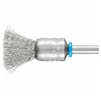INOX-TOTAL end brush crimped PBUIT dia. 15 mm shank dia. 6 mm stainless steel wire dia. 0.15