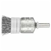 End brush with bridle crimped PBUR dia. 20 mm shank dia. 6 mm steel wire dia. 0.35